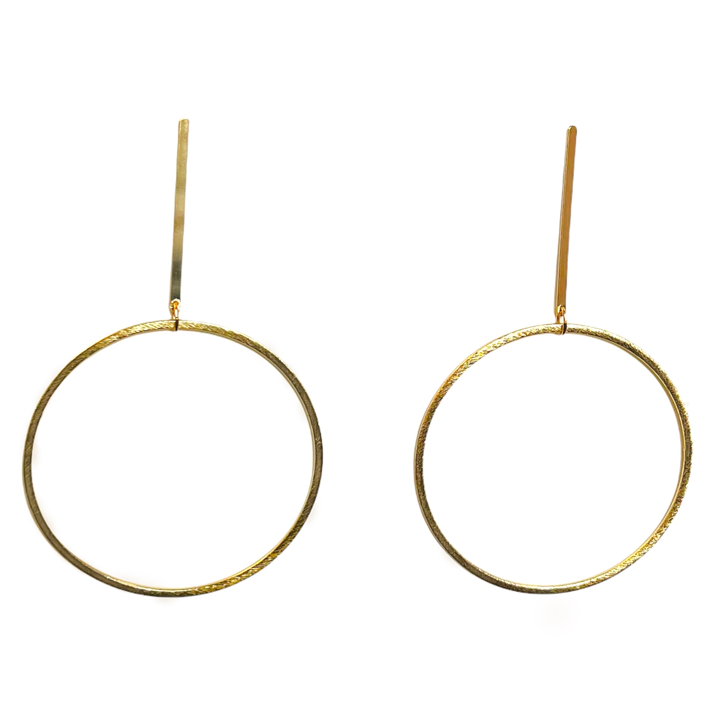 Large Gold Post + Hoop Earrings