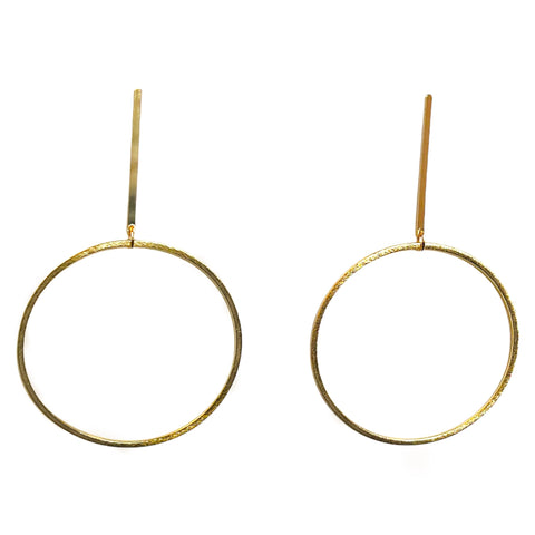 Large Gold Post + Hoop Earrings