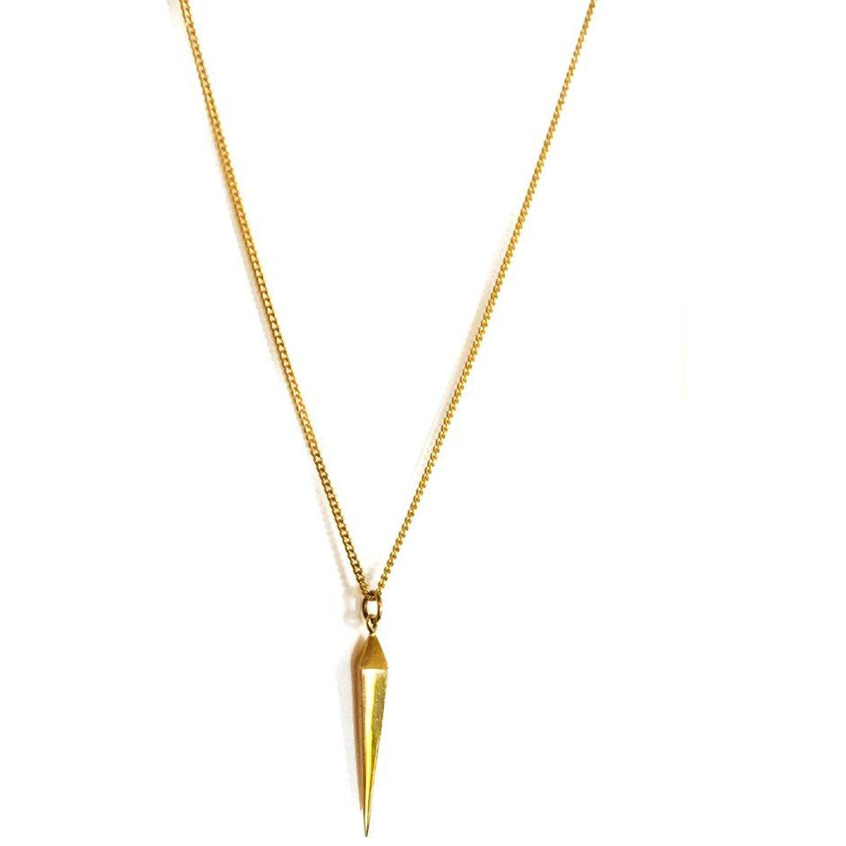 Gold Diamond Spike Necklace