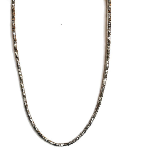 Long Silver Heshi Necklace