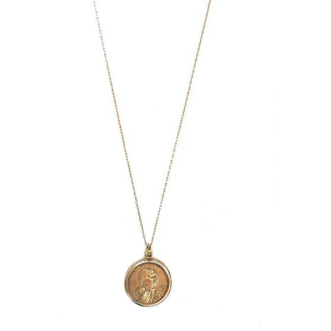 Gold Sacagawea Coin Necklace