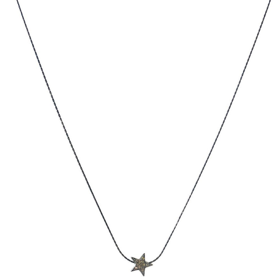 Baby Pave Diamond Star Necklace