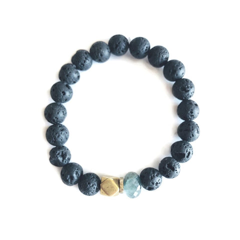 Black // Gold // Labradorite Bracelet