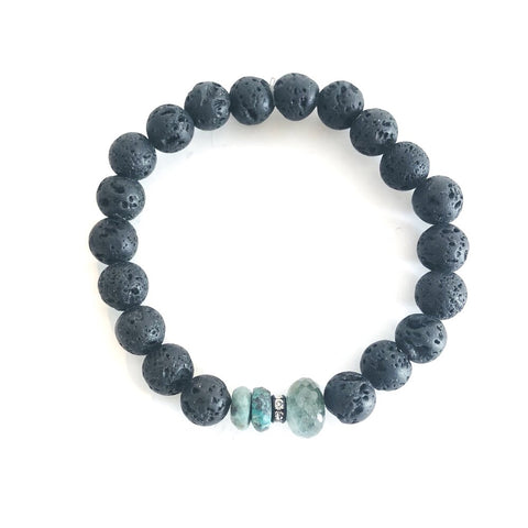 Black // Labradorite // Chrysocolla Bracelet