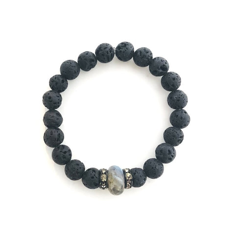 Black // Labradorite Bracelet