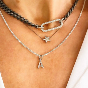 Baby Pave Diamond Star Necklace
