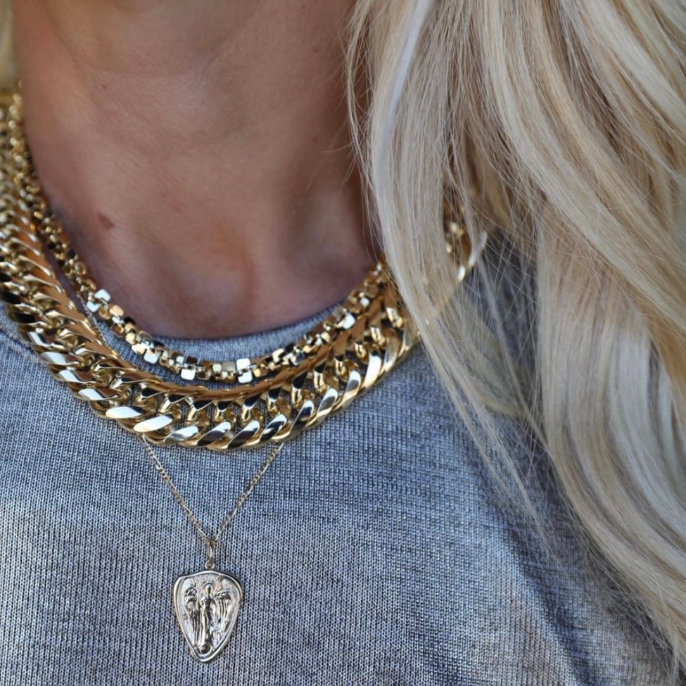 Gold Guardian Angel Necklace