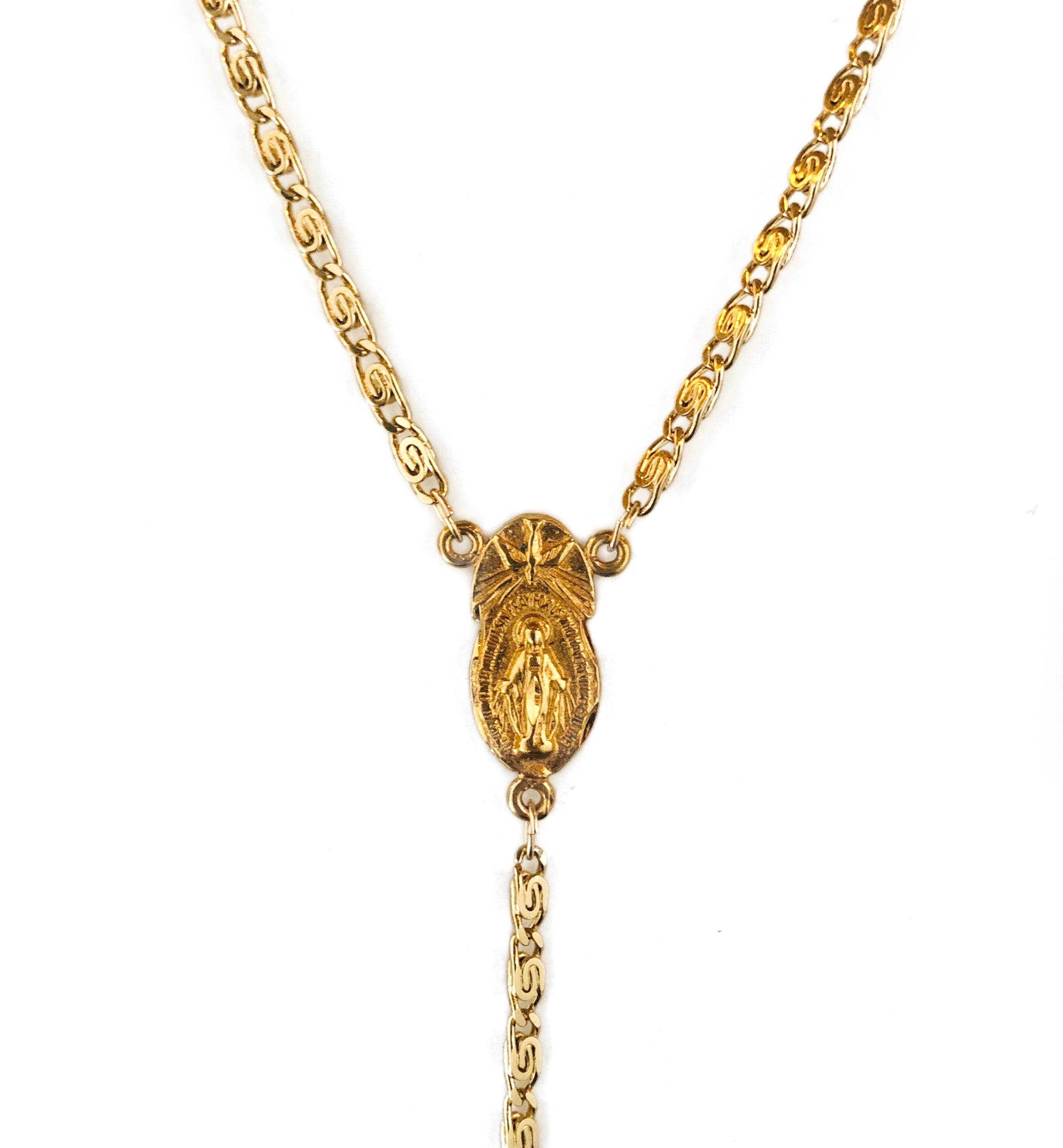 Gold Isla Rosary Necklace