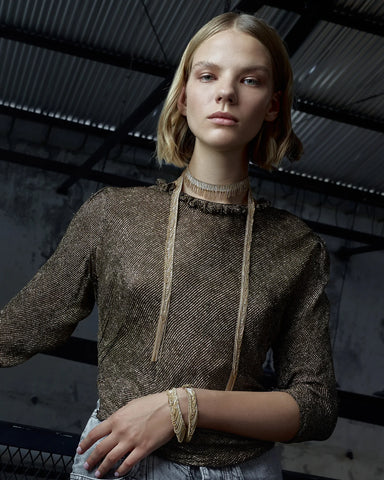 Gold Dominique Lariat