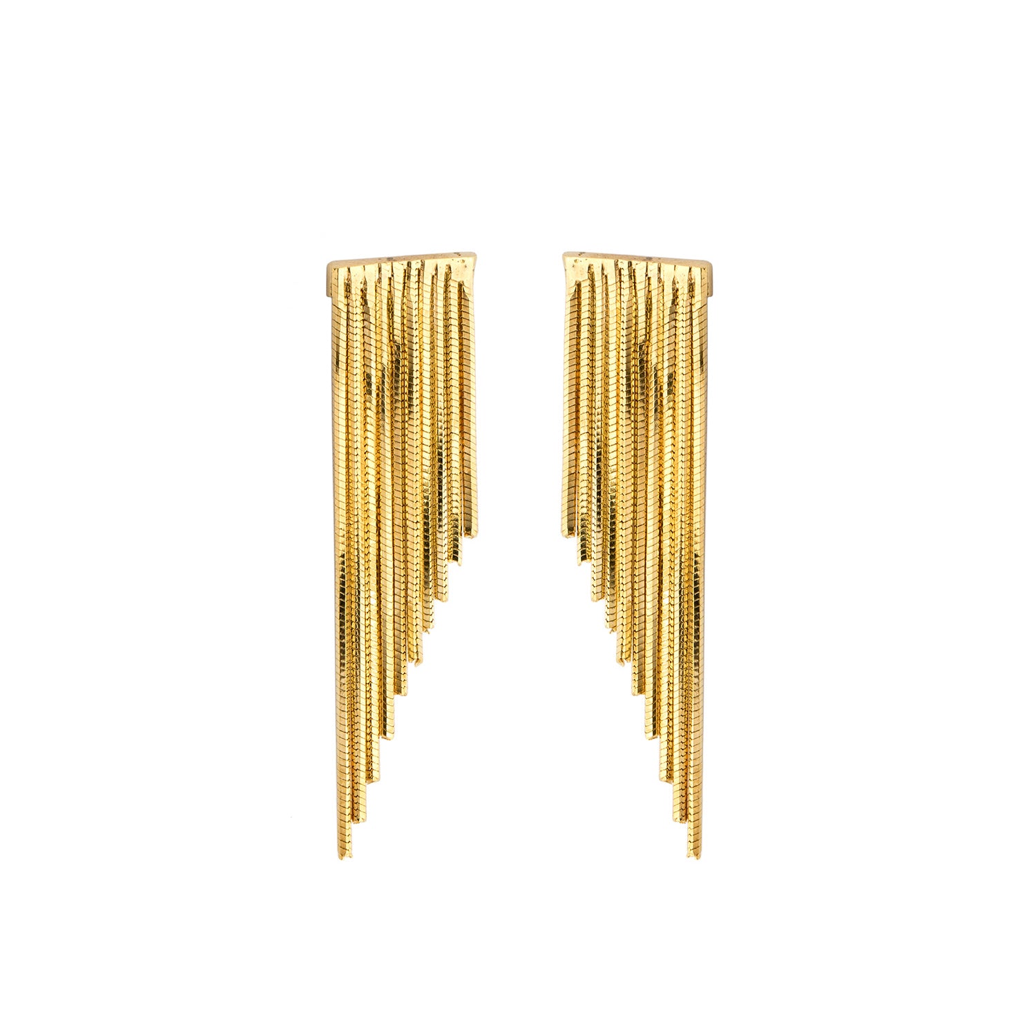 Small Gold Fringe Earrings