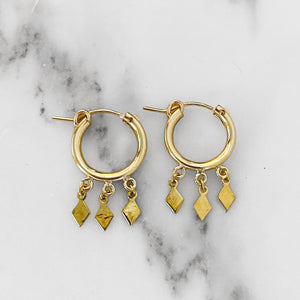 Small Gold Dangle Hoops