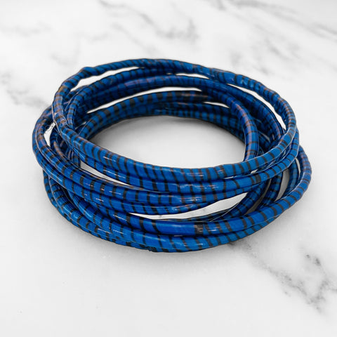 Metallic Blue Wilder Bracelets