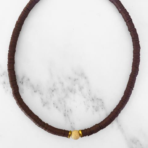 Brown // Gold Stardust Choker