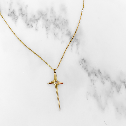 Good Friday Crystal Cross Necklace