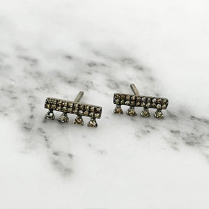 Pave Diamond Stud Earrings