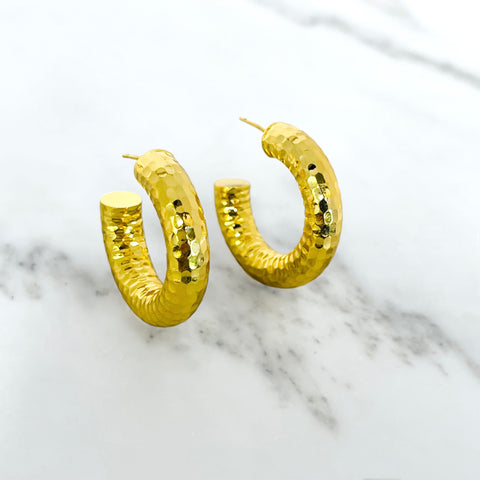 Gold Abby Hoops