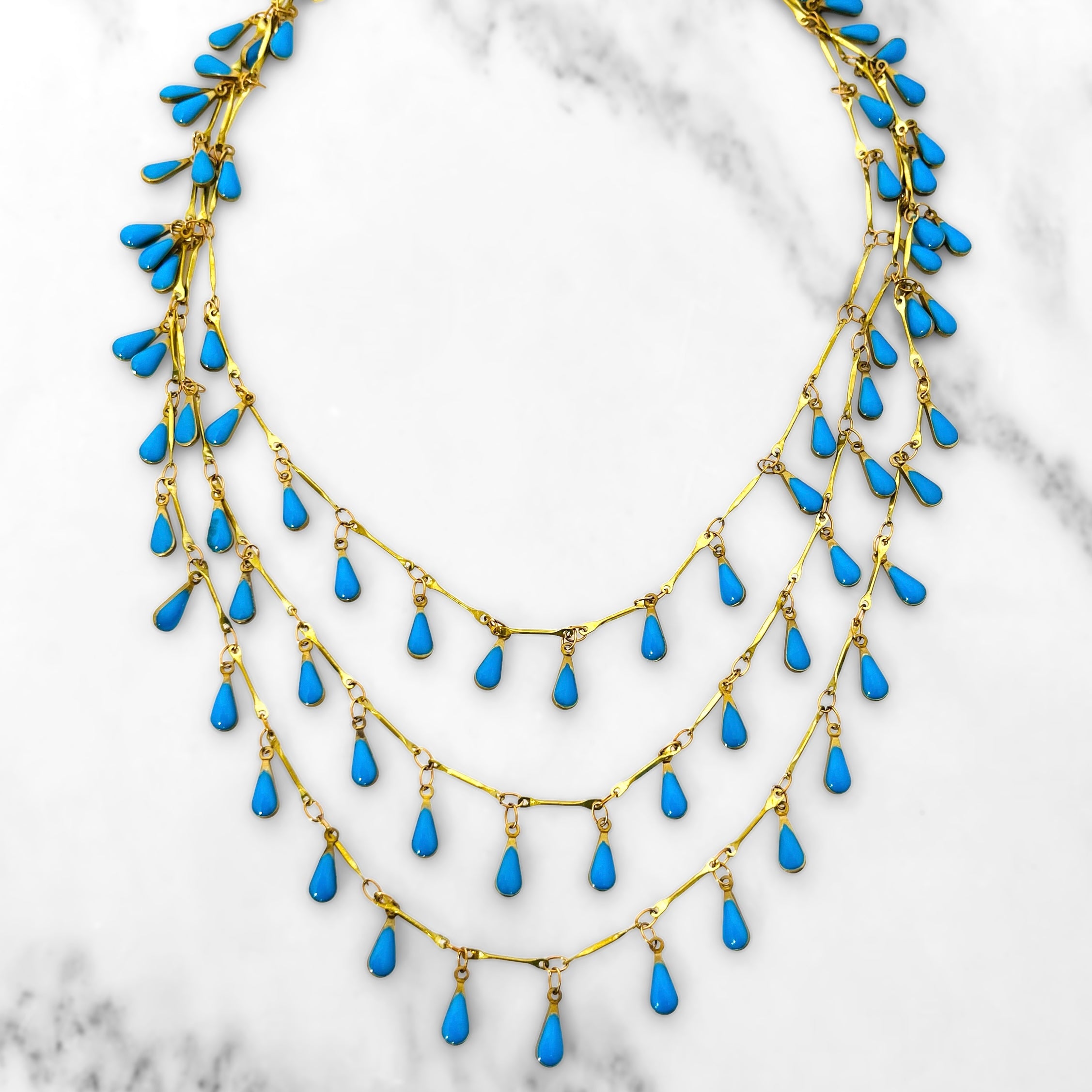 Triple Turquoise Mia Necklace