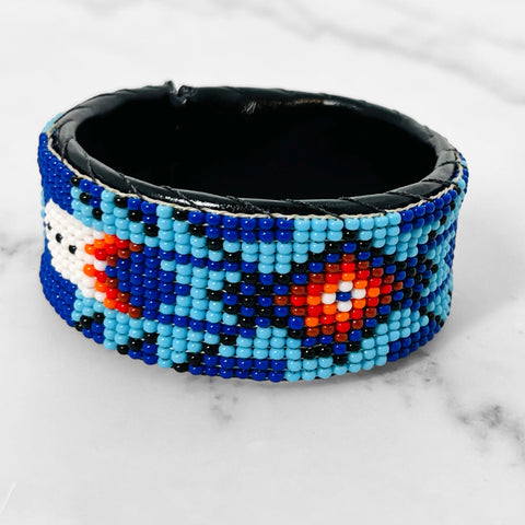 Blue // Turquoise Beaded Cuff