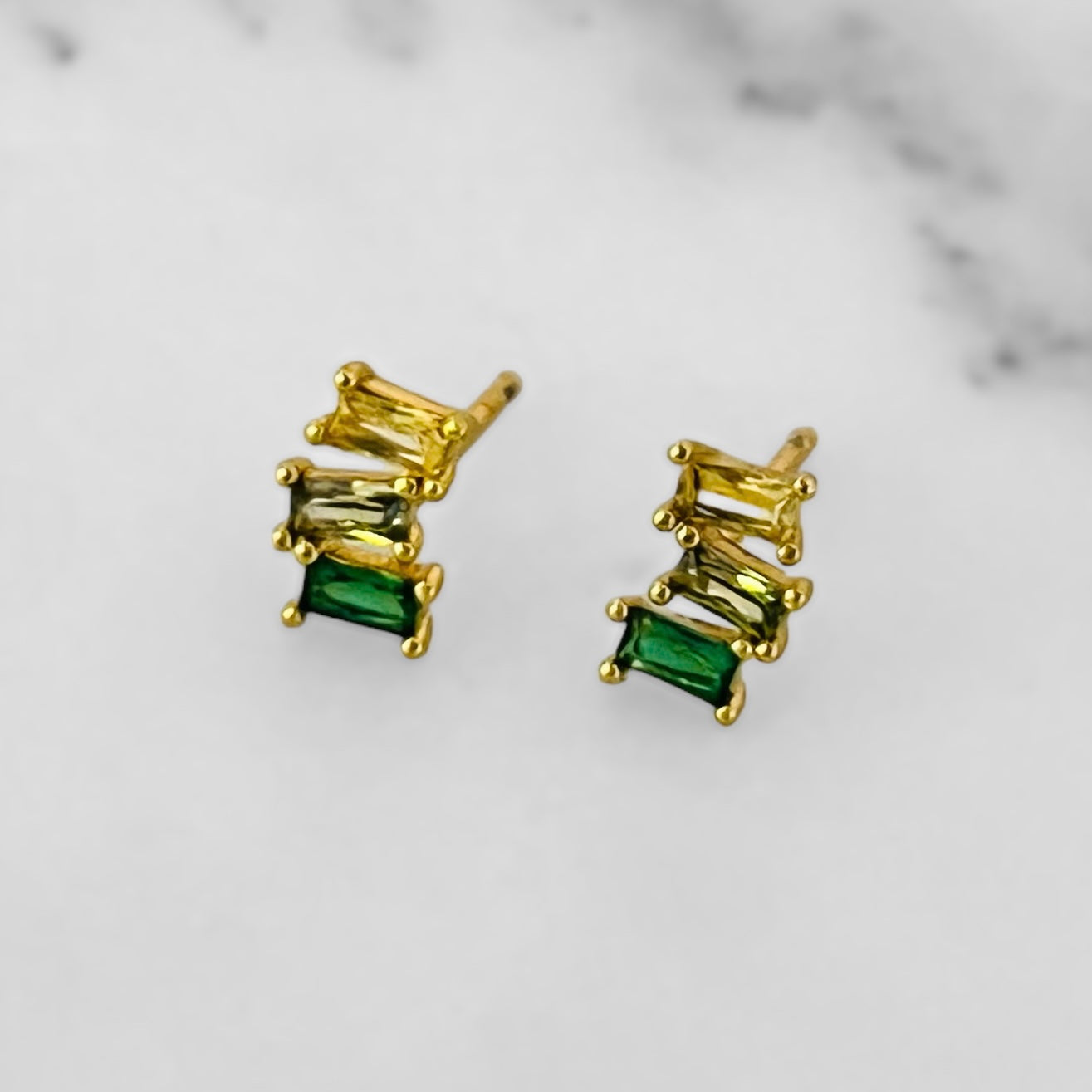 Green Ombre Studs