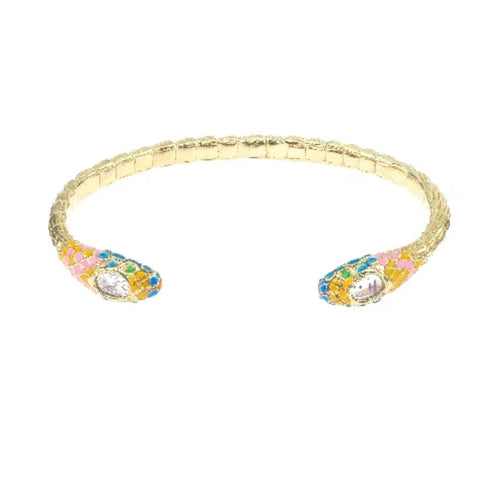 Enamel Snake Cuff