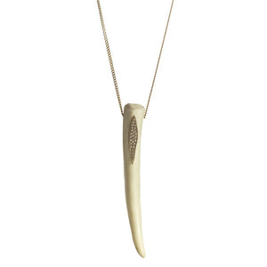 Gold Leaf Tusk Necklace