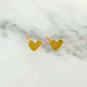 Baby Gold Heart Studs