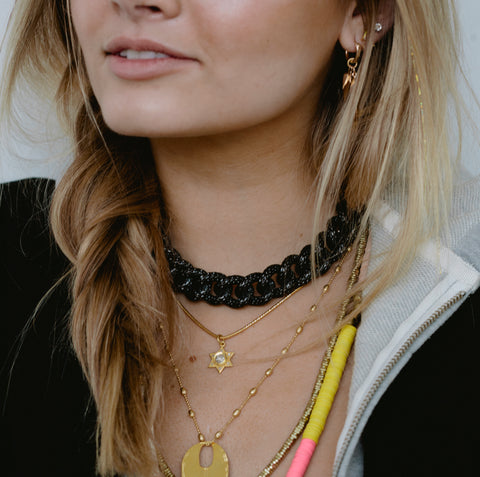 Chunky Black Chain Choker