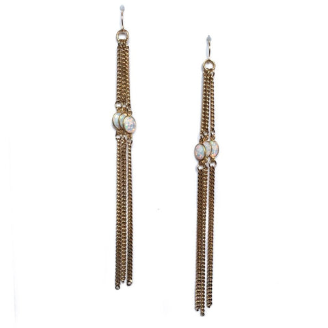 Best Selling Triple Opal + Chain Earring